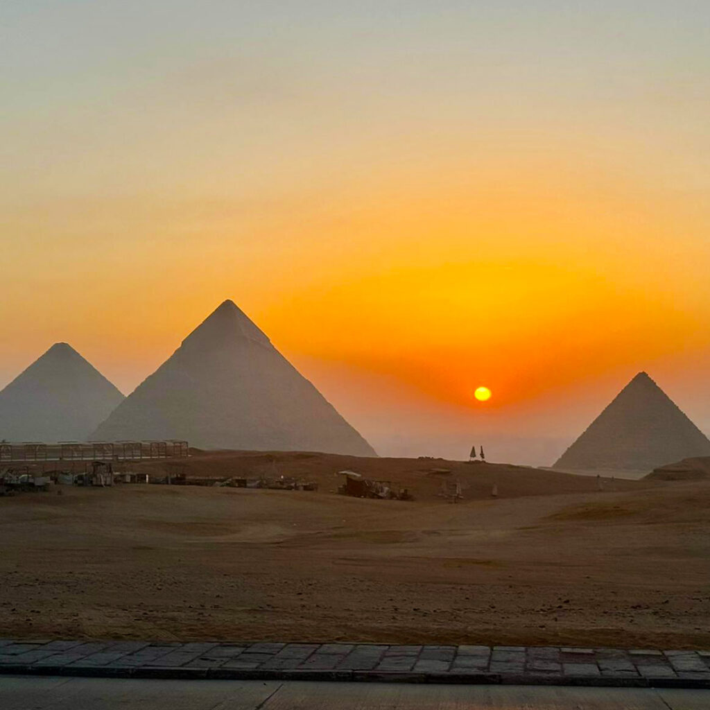 Great Pyramids in the Giza Plateau