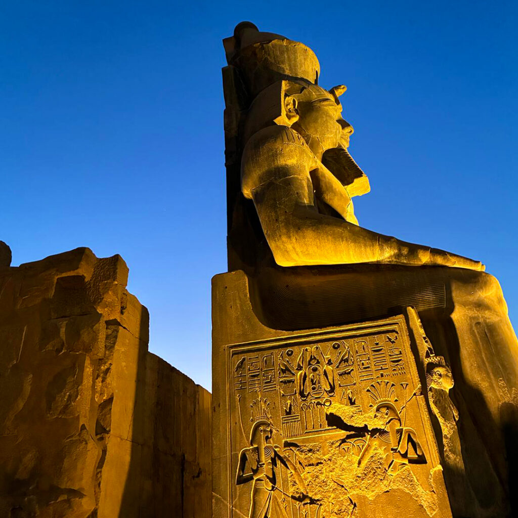 Statue of Ramses II in Karnak temple in Luxor, Egypt